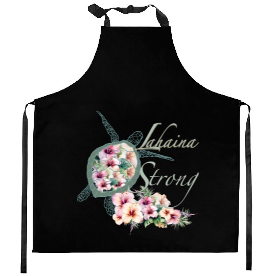 Lahaina Strong: Hibiscus and Sea Turtle Kitchen Aprons