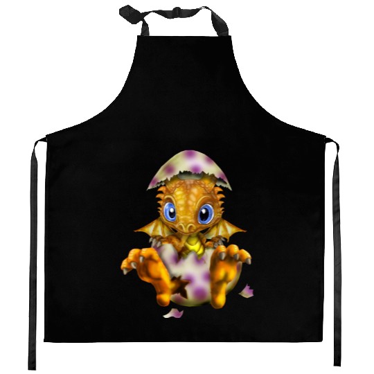 Cute Baby Dragon Kitchen Aprons