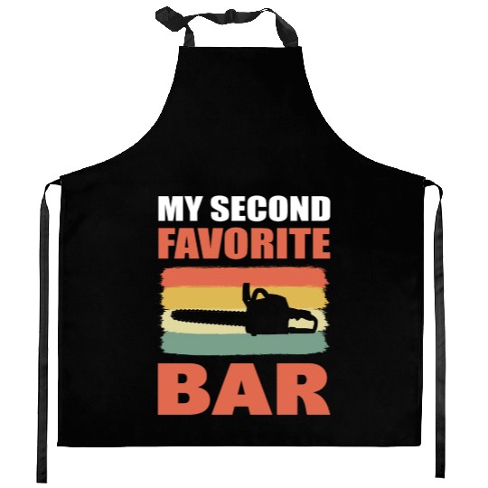 Funny Chainsaw Logger Kitchen Aprons