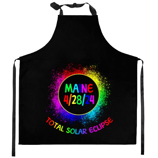 Total Solar Eclipse Maine 4/28/24 Kids Eclipse Kitchen Aprons