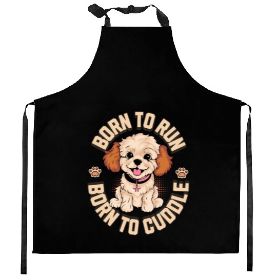 Born to Run Born to Cuddle Kitchen Aprons