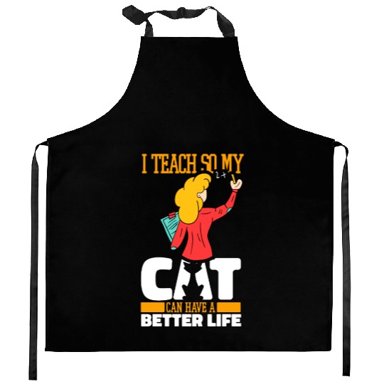 Daycare Teacher Cat Kitchen Aprons