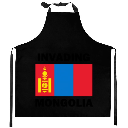 Invading Mongolia Kitchen Aprons