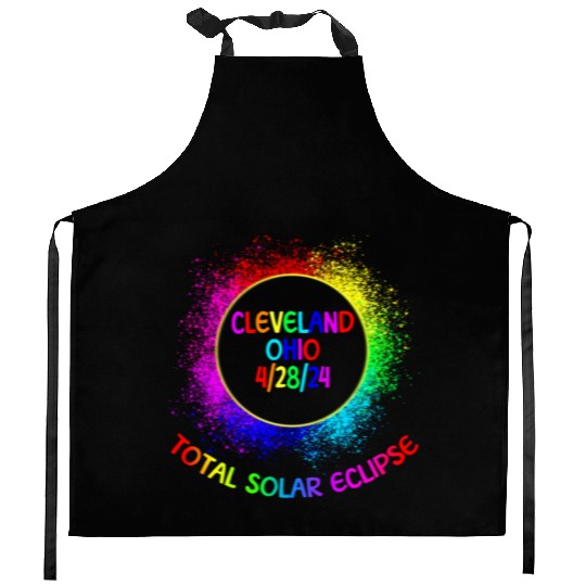 Total Solar Eclipse Cleveland Ohio 4/28/24 Kids Kitchen Aprons