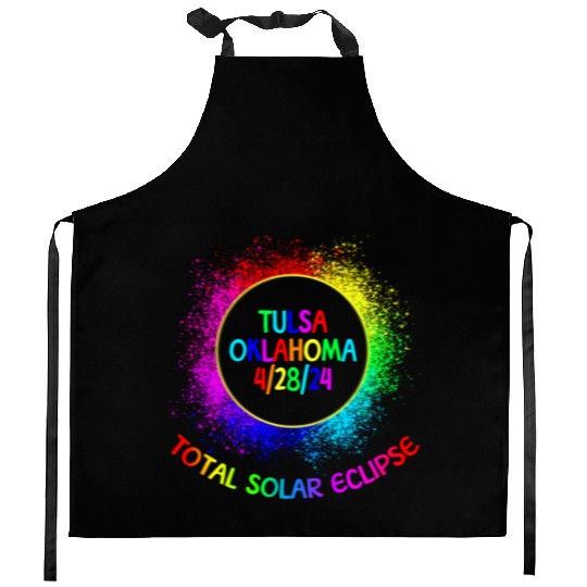 Total Solar Eclipse Tulsa Oklahoma 4/28/24 Kids Kitchen Aprons