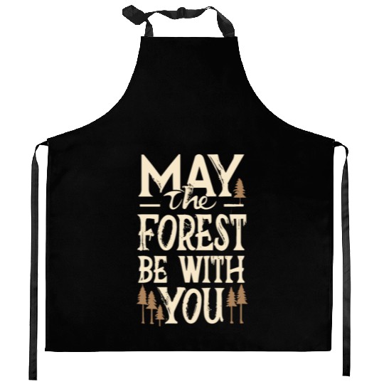 May the Forest Be with You Kitchen Aprons