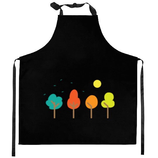 Comic Trees Nature Forests Leaves Environment Kitchen Aprons