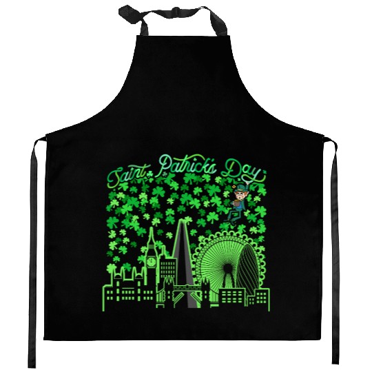 Saint Patrick's Day London United Kingdom Kitchen Aprons