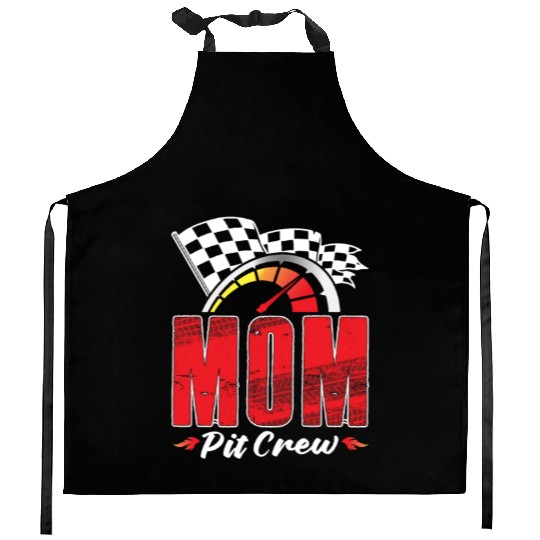 Mom Pit Crew Kitchen Aprons
