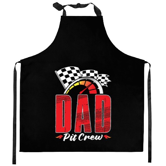 Dad Pit Crew Kitchen Aprons