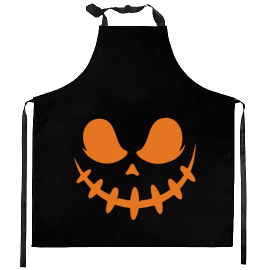 Jack O Lantern Scary Carved Pumpkin Face Halloween Kitchen Aprons