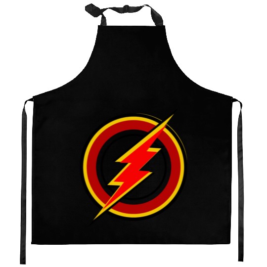 Red and yellow color Gorilla thunder circle design Kitchen Aprons