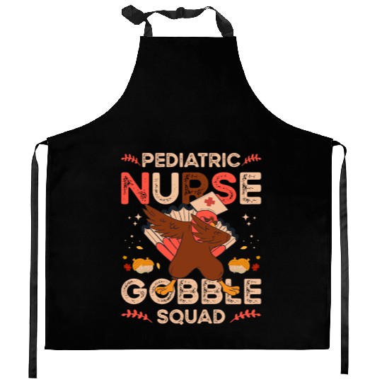 Pediatric Nurse Gobble Squad Kitchen Aprons