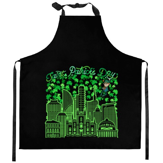 Saint Patrick's Day Milan Italy Kitchen Aprons