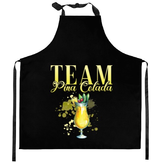 Team Pina Colada Cocktail Bartender Kitchen Aprons