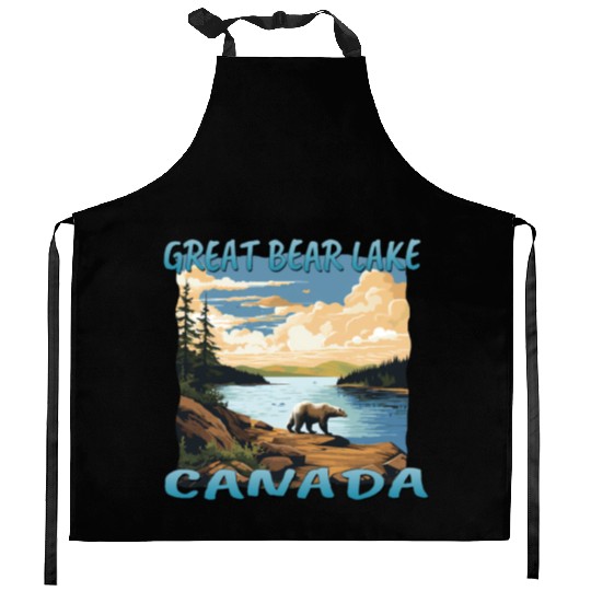 A colorful poster featuring a breathtaking view of Kitchen Aprons