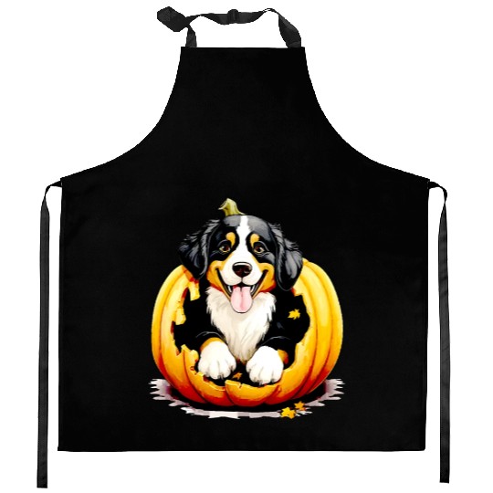 Halloween Bernese Mountain Dog Kitchen Aprons
