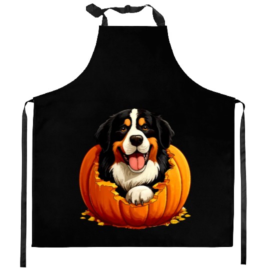 Halloween Bernese Mountain Dog Kitchen Aprons