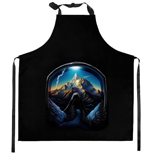 Skiing Ski Googles Mountains Alps Skier Kitchen Aprons