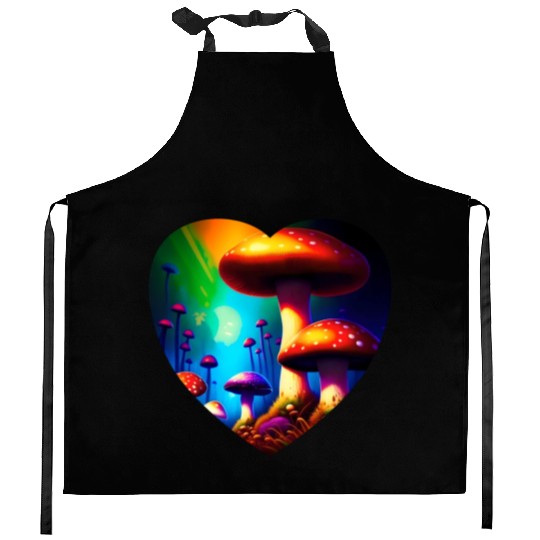 Love mushrooms Kitchen Aprons