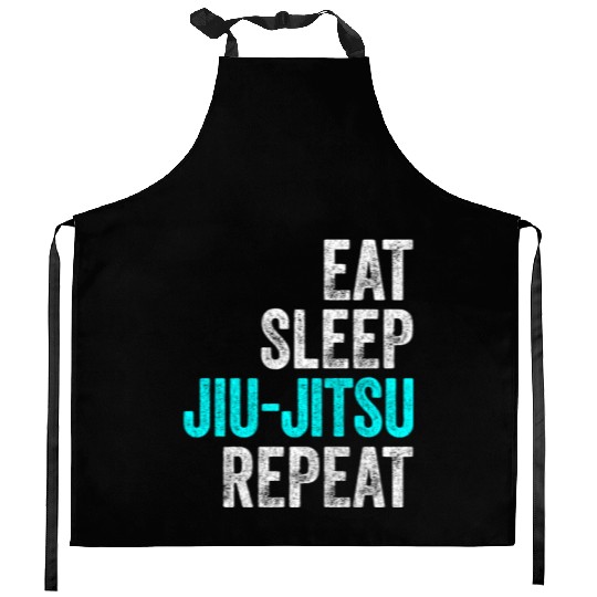 Eat Sleep Jiu-Jitsu Repeat Funny BJJ Kitchen Aprons