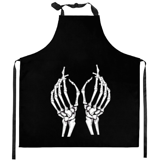 Unisex Kitchen Aprons Skeleton Hand Featuring Hauntingly