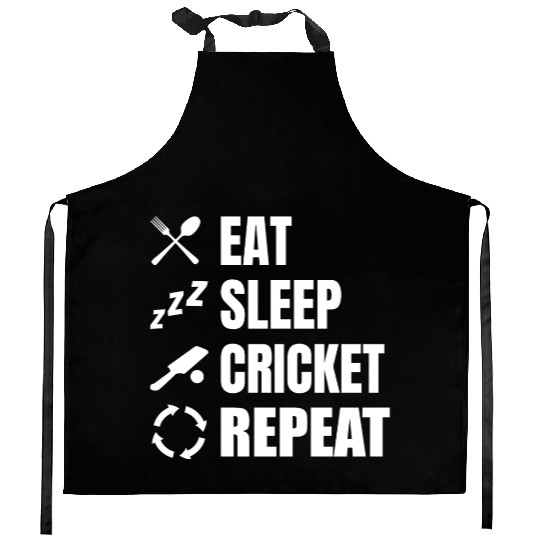 Cricket Player Daily Routine Kitchen Aprons