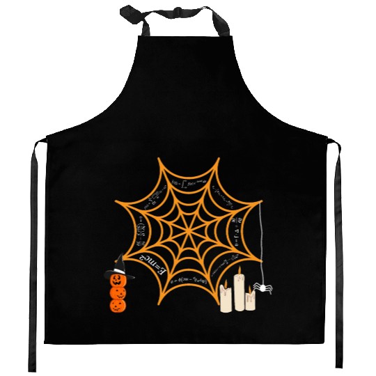 halloween design for physics and science lovers Kitchen Aprons