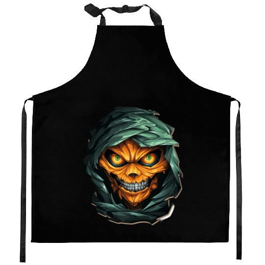 Halloween Spooky Cartoon Mummy Kitchen Aprons