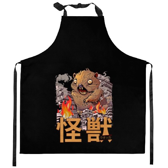 Kaiju Quokka Japanese Anime Monster Kitchen Aprons