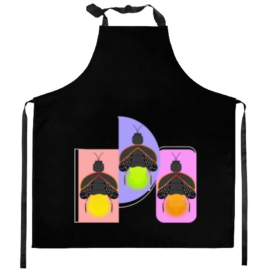 Glowing Firefly Kitchen Aprons