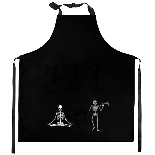 SIX SKELETON HALLOWEEN Kitchen Aprons