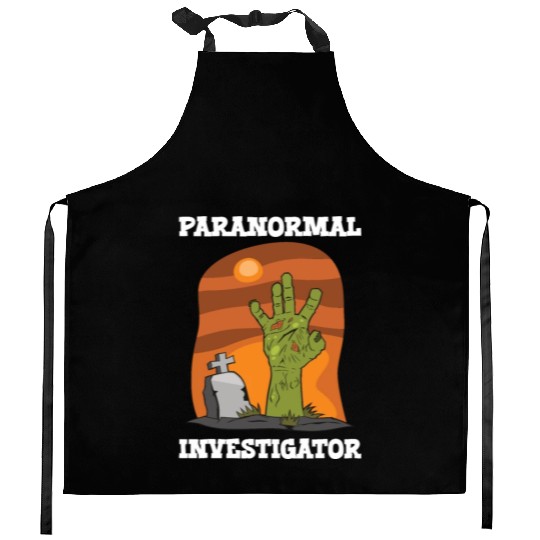 Ghost Hunting Paranormal Investigator Kitchen Aprons