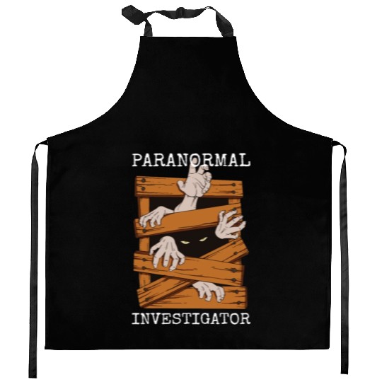Ghost Hunting Paranormal Investigator Kitchen Aprons