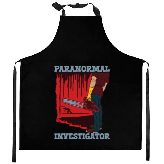 Ghost Hunting Paranormal Investigator Kitchen Aprons