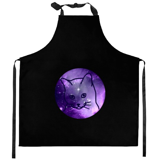 Galaxy Space Cat Funny Cat Lover Kitchen Aprons