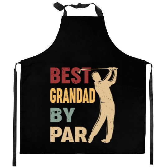 Best Grandad By Par Funny Golf Vintage Kitchen Aprons