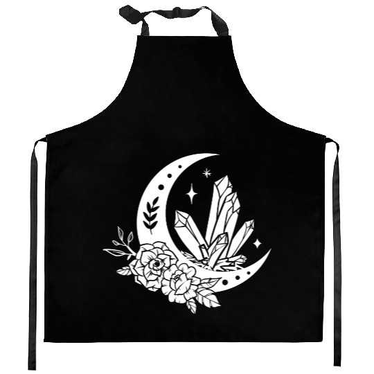 "Crystal Moon Flowers" Kitchen Aprons