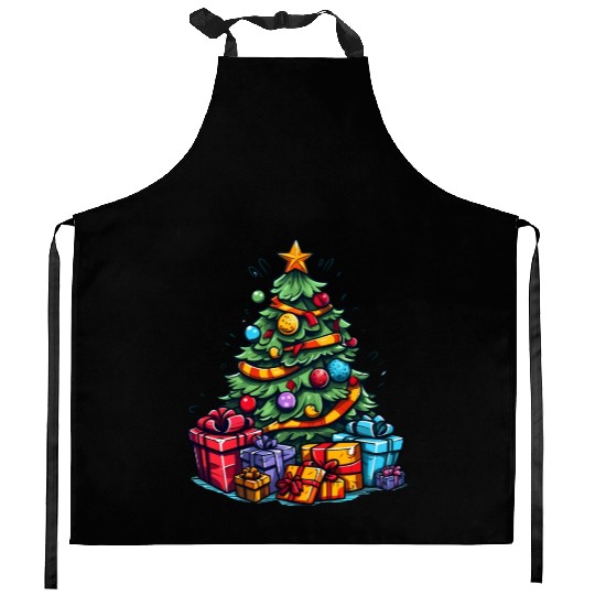 Christmas tree Kitchen Aprons