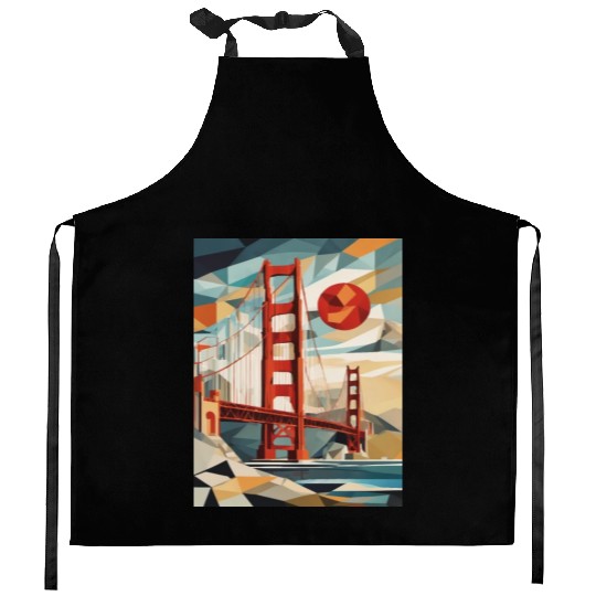 Golden Gate Bridge California Kitchen Aprons, Golden Gate