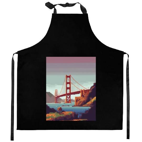 Golden Gate Bridge California Kitchen Aprons, Golden Gate