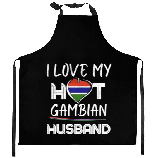 Funny Gambian Husband Proud Wife Kitchen Aprons