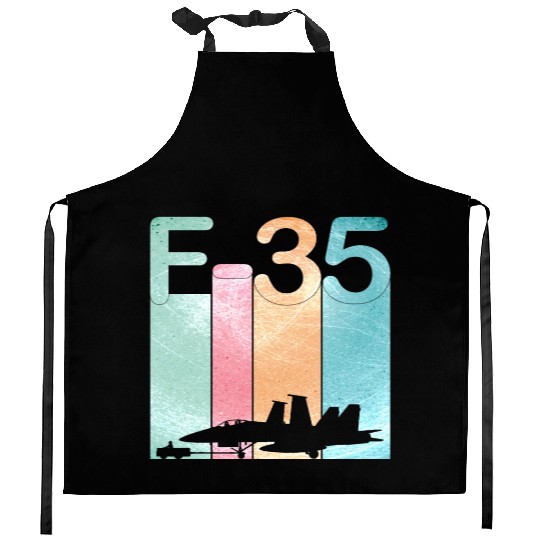 F35 Vintage Air Force Fighter Jets Kitchen Aprons
