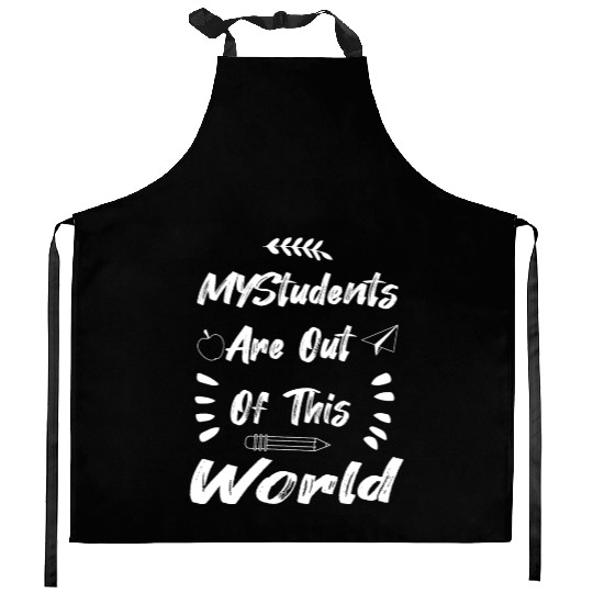 Teacher gift Students funny Cute World Design Kitchen Aprons