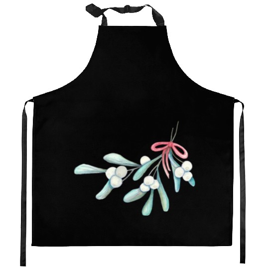 Fresh Mistletoe Bundle - Holiday Tradition Kitchen Aprons