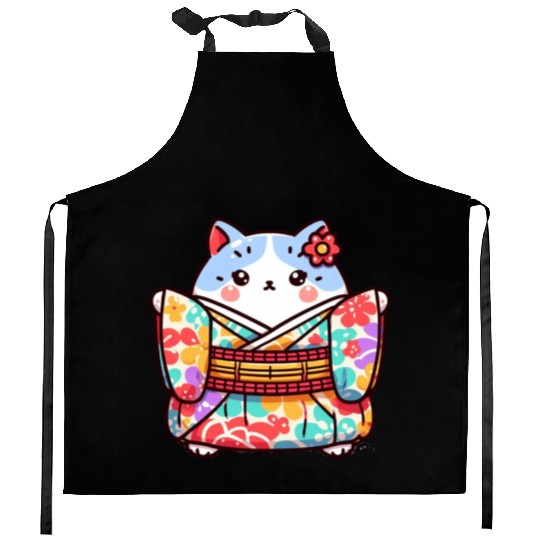Japanese cat or Neko Kitchen Aprons