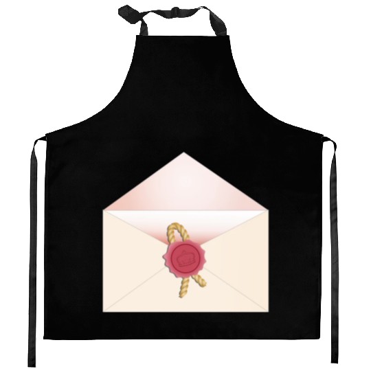 beautiful envelope with an elegant seal Kitchen Aprons