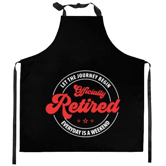 Officially Retired nurse Kitchen Aprons