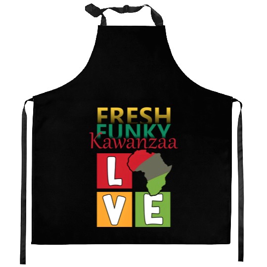 Kwanzaa Celebration with a Fresh Funky Twist Kitchen Aprons