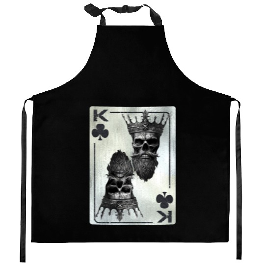 Gothic Card Game Clubs King Creepy Kitchen Aprons